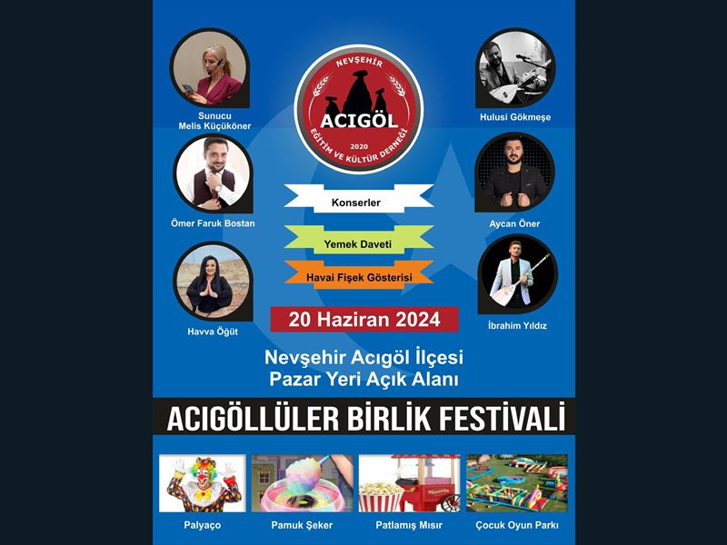 Acıgöllüler Birlik Festivali afişi — 20 Haziran 2024